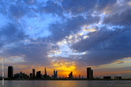 A beautiful view of Bahrain skyline during night and its reflect © Dr Ajay Kumar Singh
