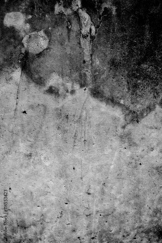 Black and White Abstract damaged old grunge cement background,texture,backdrop © kamolcha