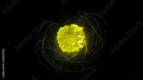 Yellow Abstract Line Energy With Shockwave