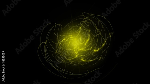 Yellow Abstract Line Energy With Shockwave