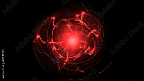 Red Abstract Line Energy With Shockwave