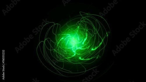 Green Abstract Line Energy With Shockwave
