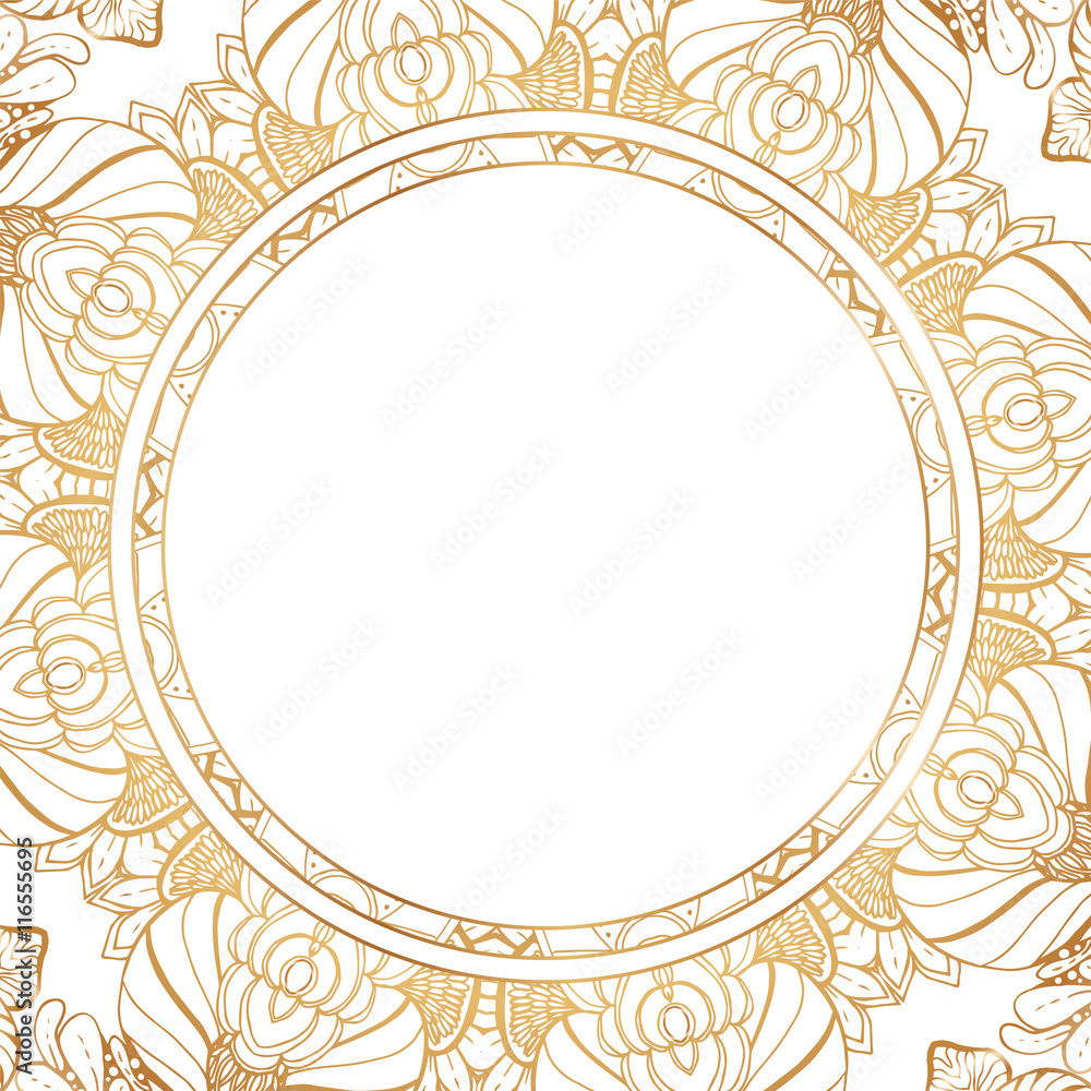 Round floral border frame silhouettes. Can be used for decoration and design photo frame, menu, card, scrapbook, album. Vector Illustration. Round floral border frame silhouettes. Can be used for decoration and design photo frame, menu, card, scrapbook, album. Vector Illustration.