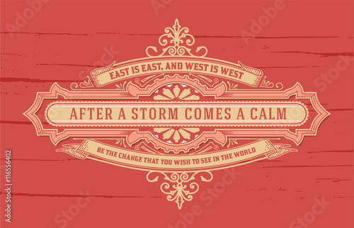 Baroque Badge. Vector Template