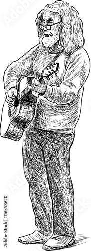 old street guitarist