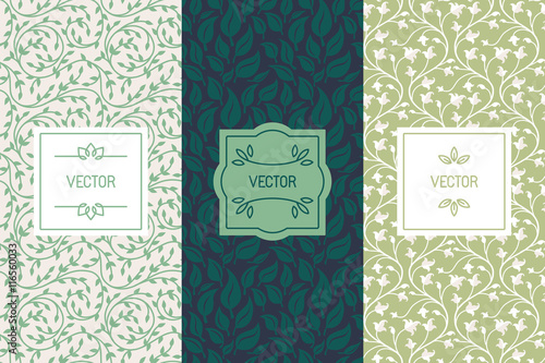 Vector set of packaging design templates for cosmetics, beauty p