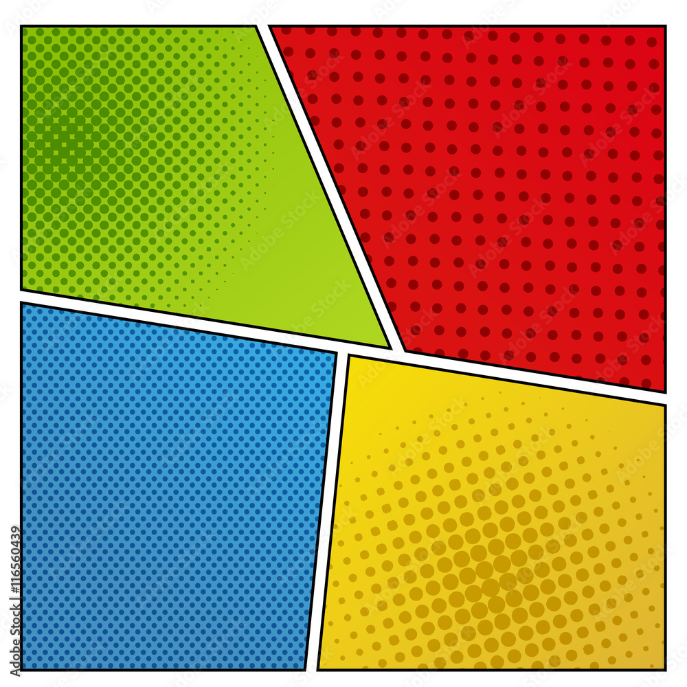 Mock-up of different backgrounds for comic book