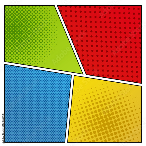 Mock-up of different backgrounds for comic book