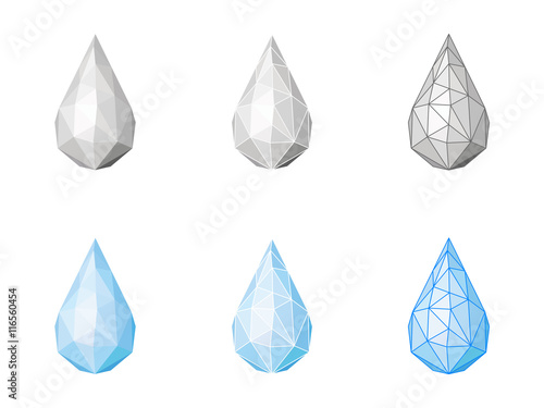 Set of water drops.