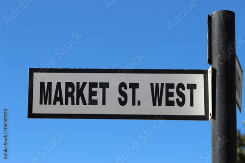 Street sign of Market St. West