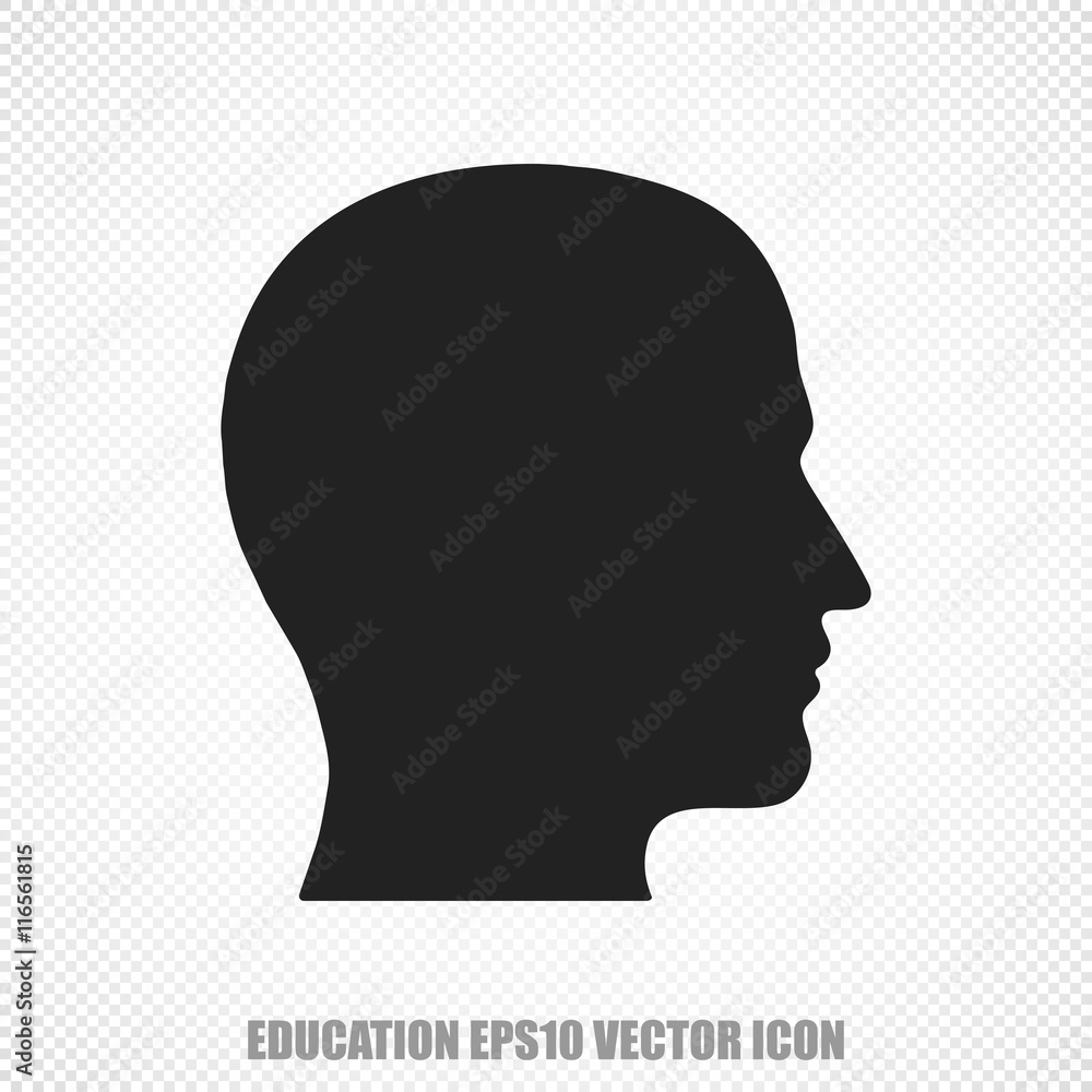 Learning vector Head icon. Modern flat design. Learning vector Head icon. Modern flat design.