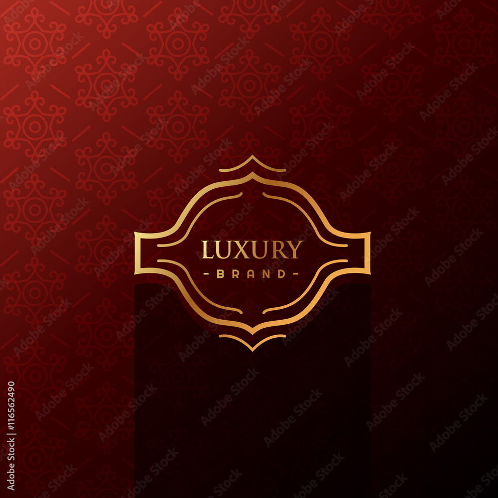 luxury label in red background luxury label in red background