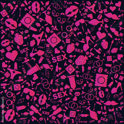 Sex glyph icons styled backround.