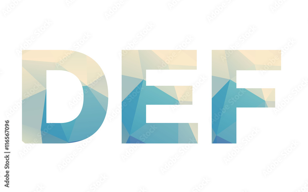 Modern bold font letters siluhette with poligonal background Modern bold font letters siluhette with poligonal background