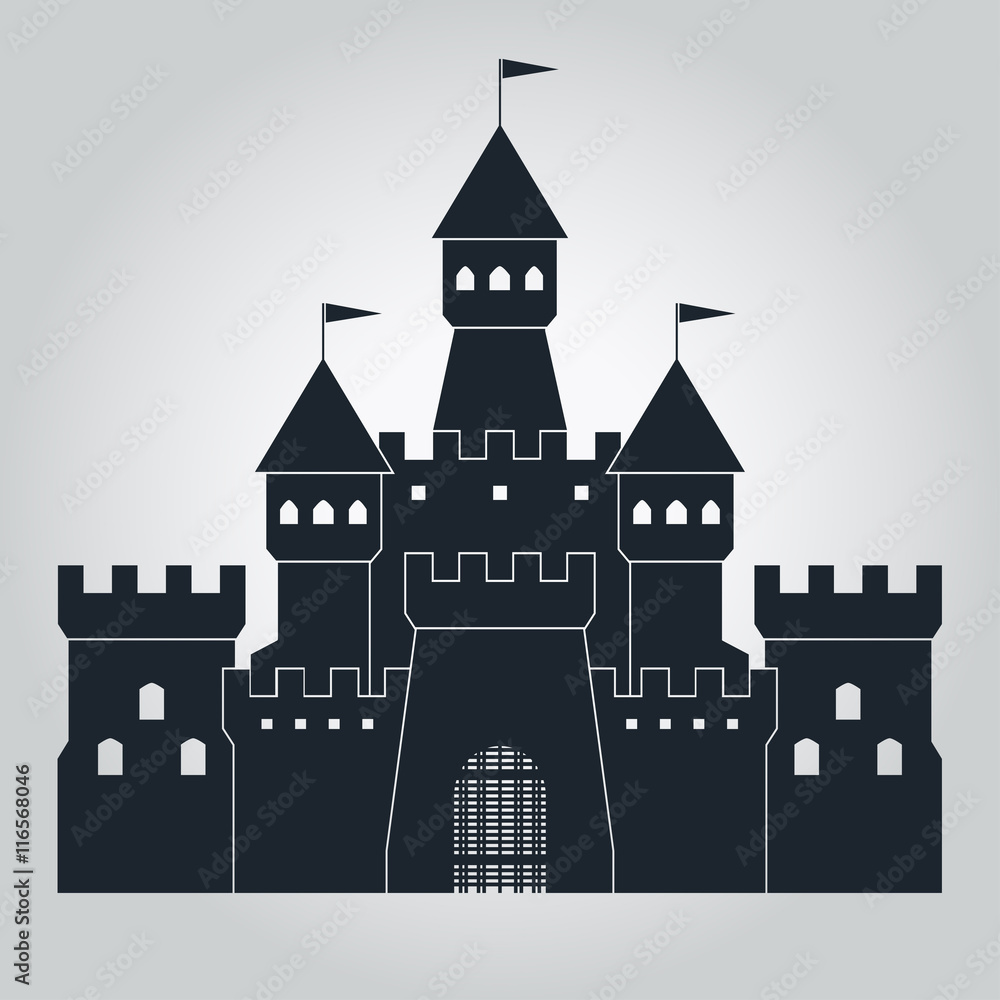 medieval castle silhouette