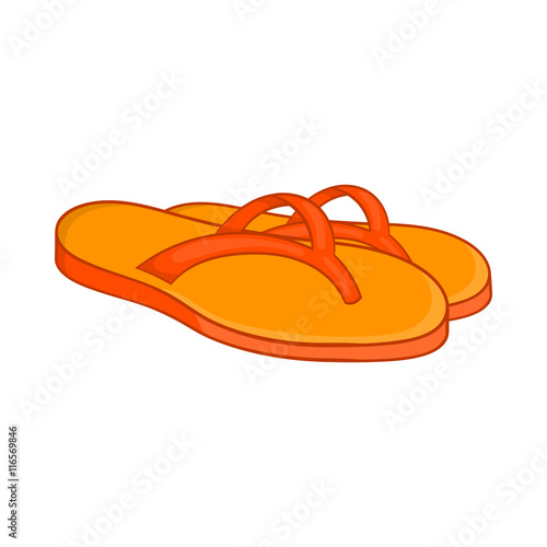 Slates icon in cartoon style isolated on white background. Shoes symbol