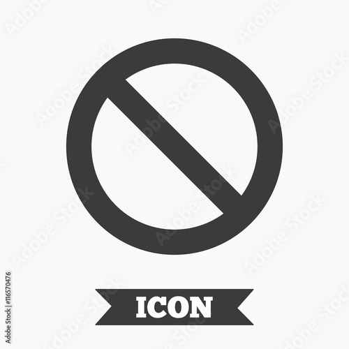 Blacklist sign icon. User not allowed symbol.