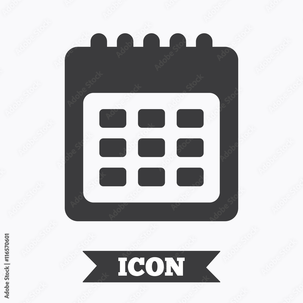 Calendar sign icon. Date or event reminder. Calendar sign icon. Date or event reminder.