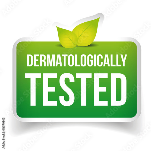 Dermatologically Tested Icon label vector