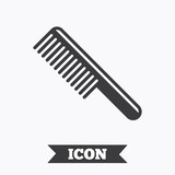 Comb hair sign icon. Barber symbol.