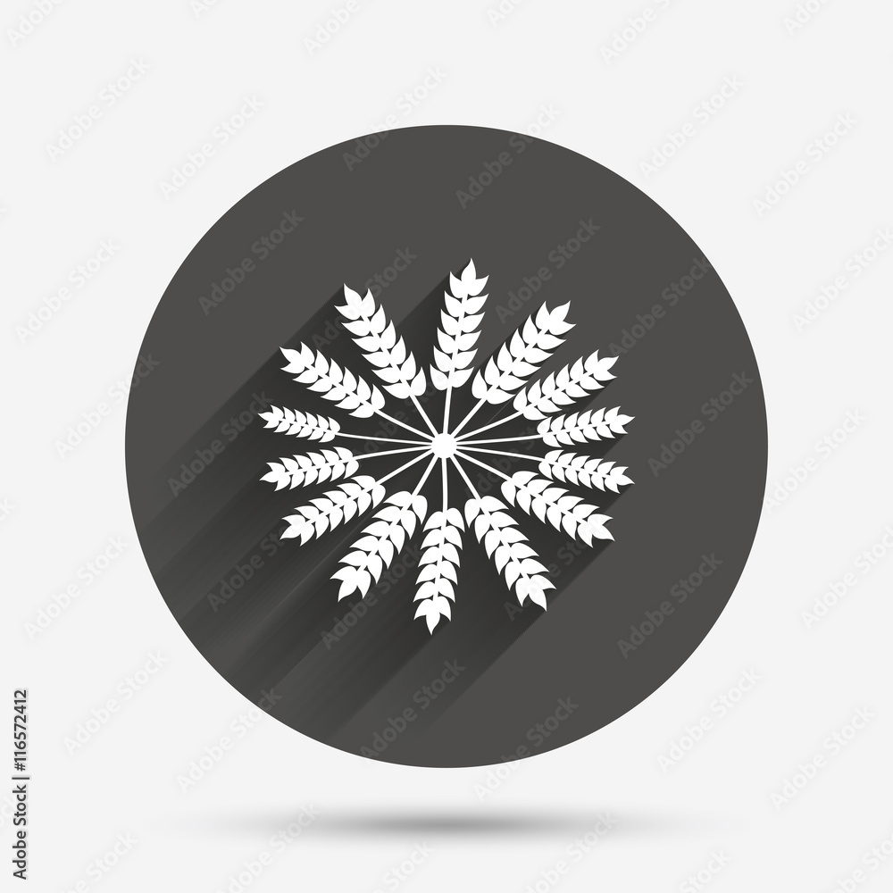 Agricultural sign icon. Gluten free or No gluten Agricultural sign icon. Gluten free or No gluten