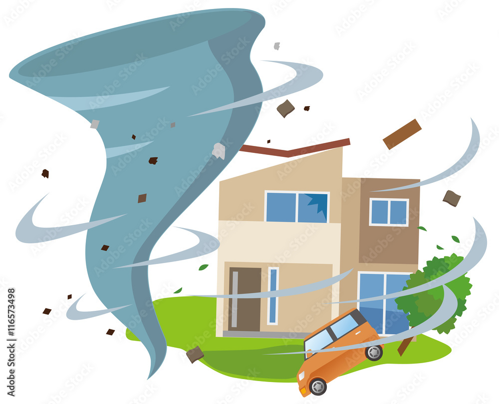 竜巻 災害 家 Stock イラスト Adobe Stock