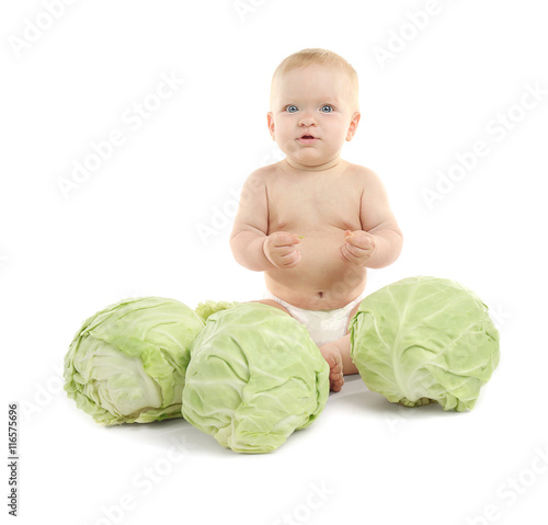 Beautiful baby sitting with...