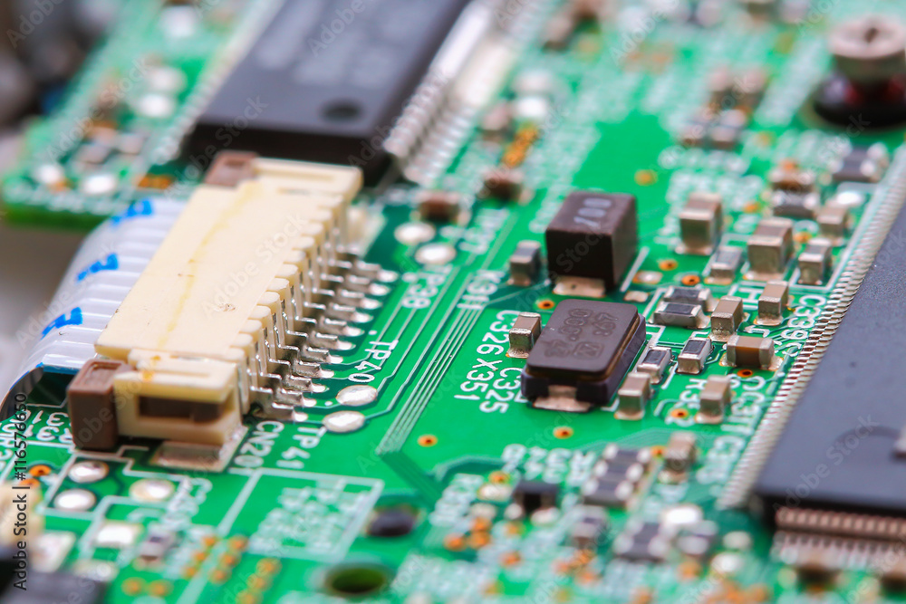 Closeup electronic circuit Closeup electronic circuit