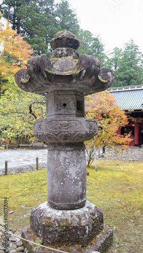 stone lamp in Japanese temple