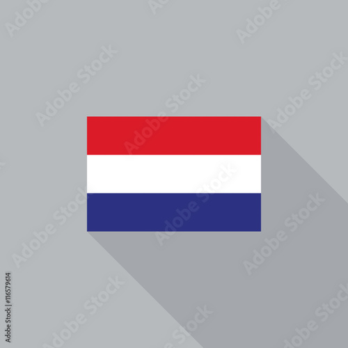 Netherlands flag flat design vector illustration