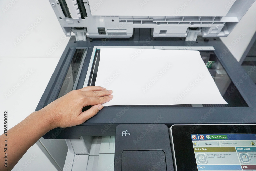 Place a paper on the printer for scanning Place a paper on the printer for scanning