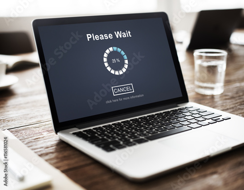 Принти на полотні Please Wait Loading Waitng Trasfer Anticipation Concept