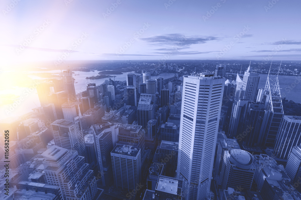 Fototapeta premium Aerial view of the Sydney skyline