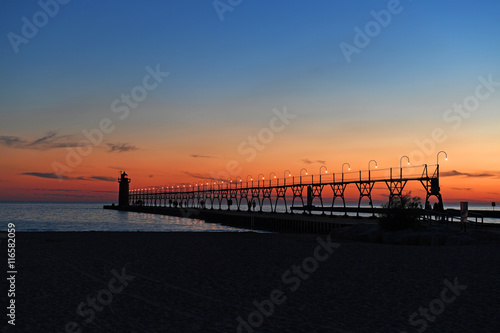 Lighthouse in South Heaven at Sunset