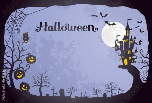 ハロウィン　フレーム　背景