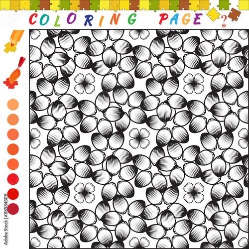 Coloring book for kids. Outline illustration for coloring