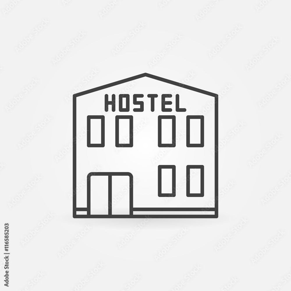 Hostel building icon Hostel building icon