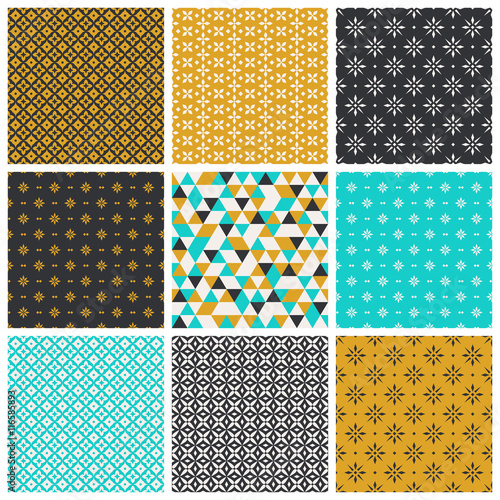 set of seamless vintage patterns