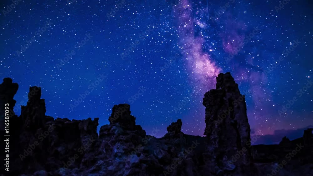 Milky Way rising over Tufa Towers Mono Lake California Time-lapse Milky Way rising over Tufa Towers Mono Lake California Time-lapse