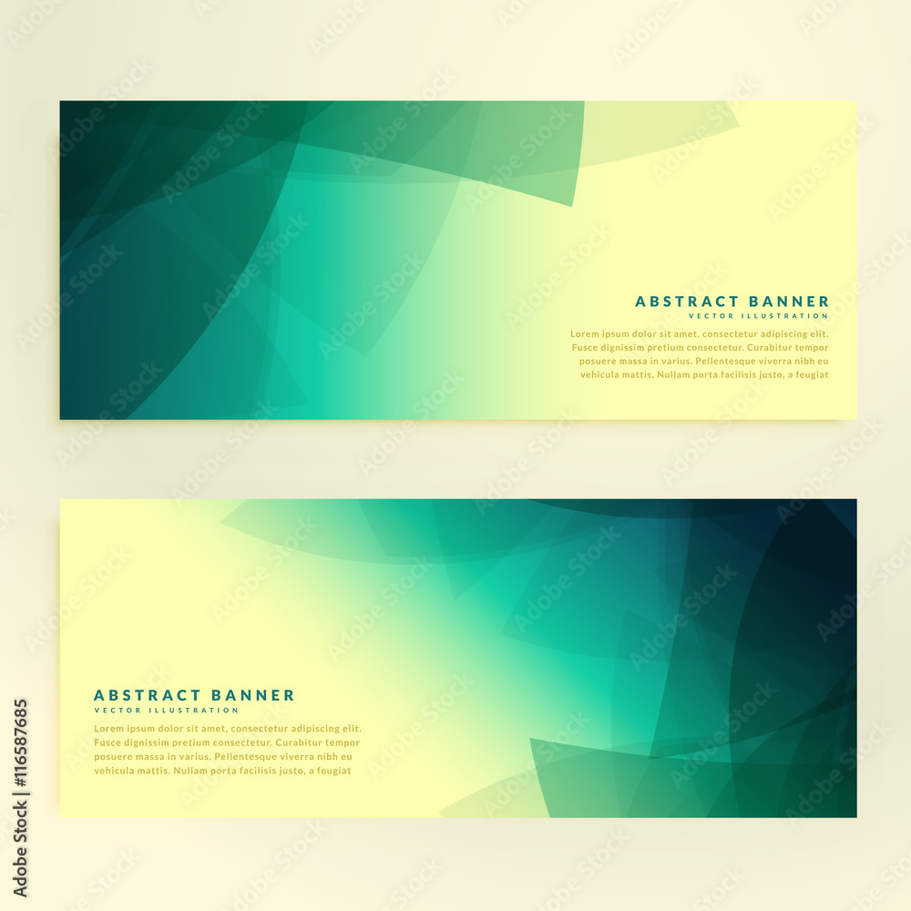 Naklejka premium abstract set of banners with random shape