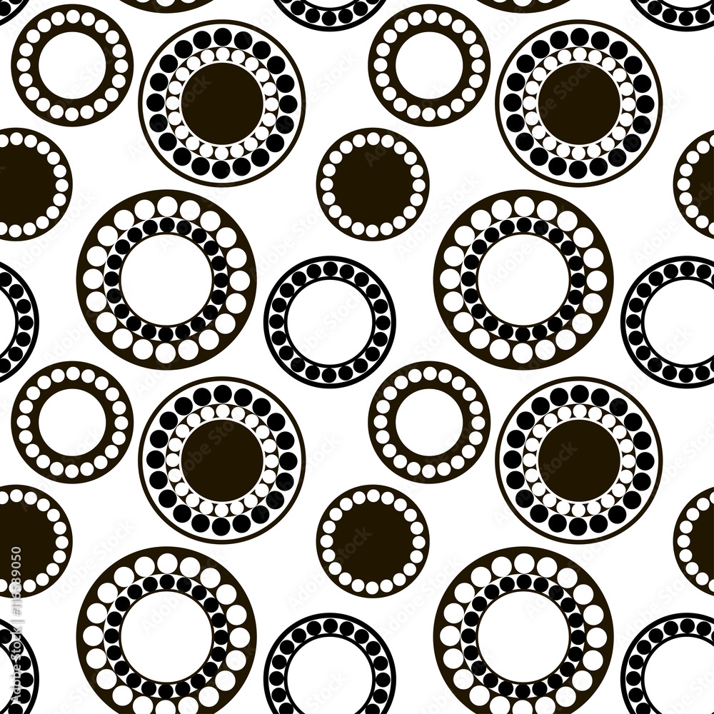 Black and white pattern of circles Black and white pattern of circles