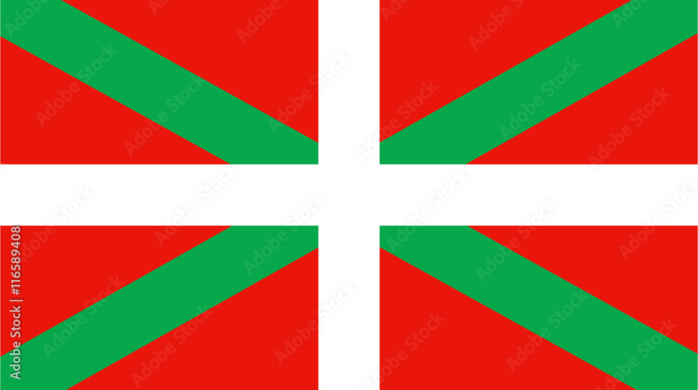 Naklejka premium Flaga Basków / Ikurrina