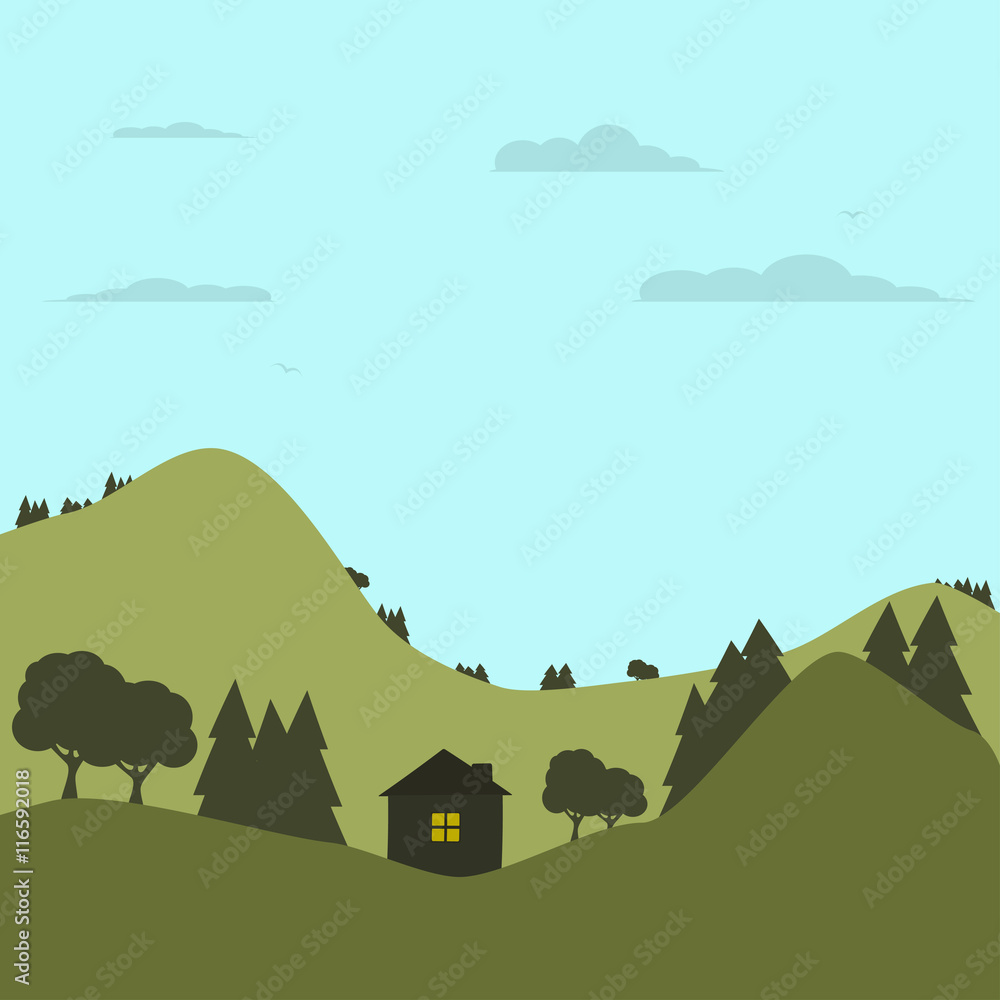 house in the mountain