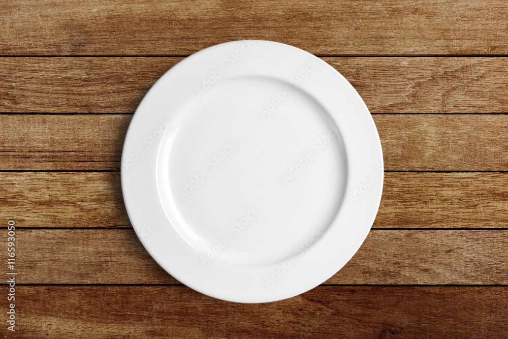 Simple white circular porcelain plate Simple white circular porcelain plate