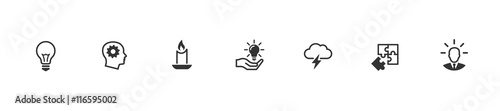 Idea icons set