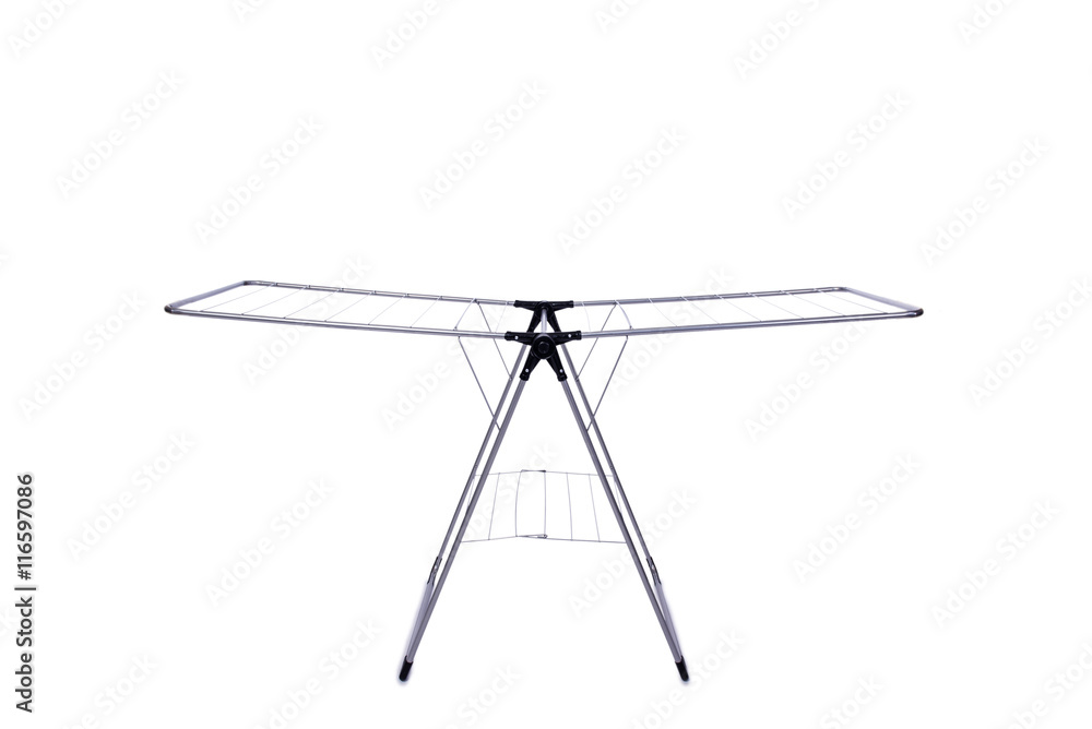 Collapsible clotheshorse isolated on the white background Collapsible clotheshorse isolated on the white background