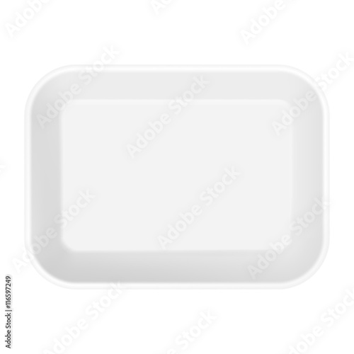 White Styrofoam Food Tray pack.