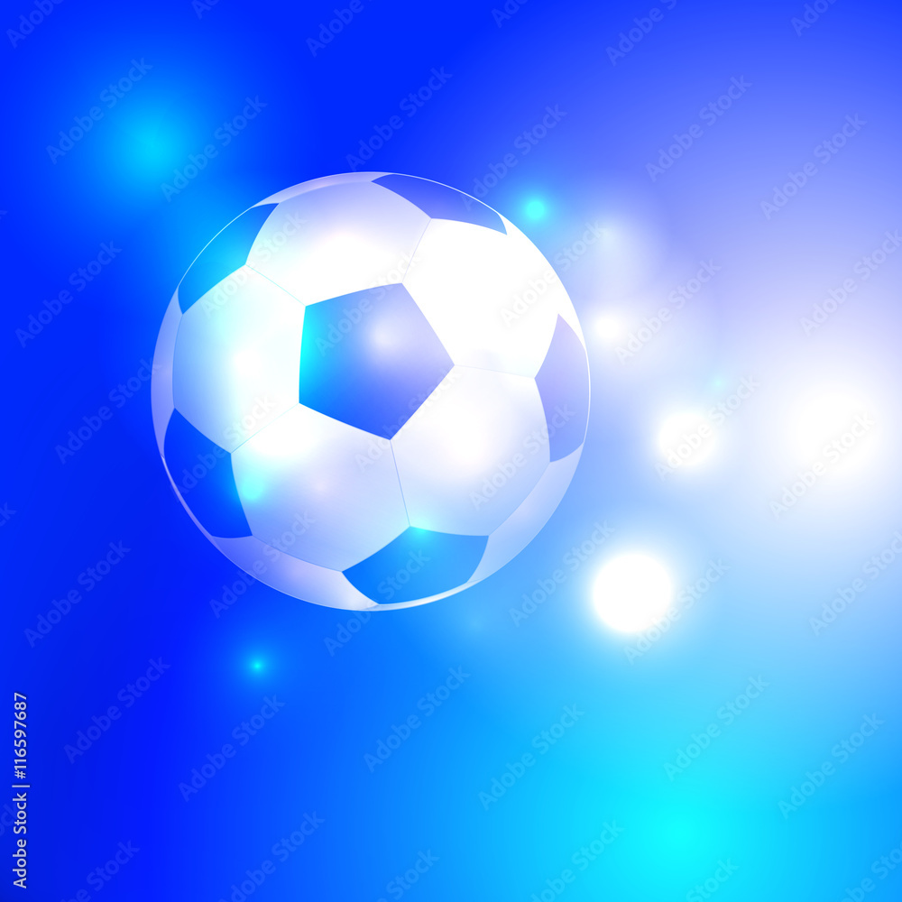 Fototapeta premium Glowing soccer ball