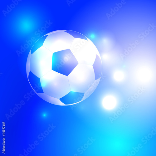 Glowing soccer ball