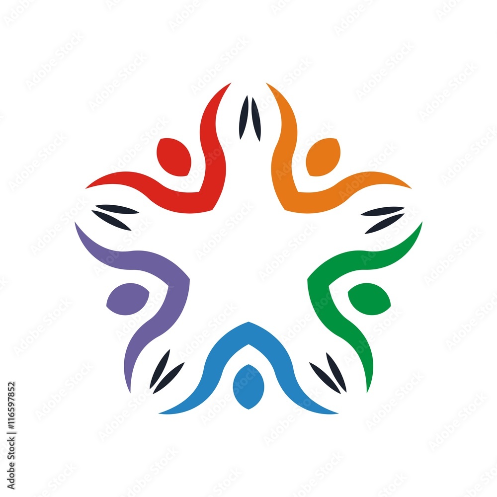 Logo teamwork icon vector Logo teamwork icon vector